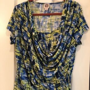 Anne Klein Cowel/Wrap Top